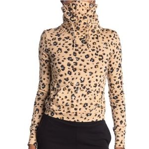 Love Fire Los Angeles Cheetah Print Hoodie Sweatshirt